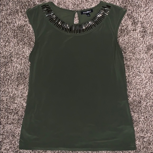 Dress Barn Tops - Olive green work top